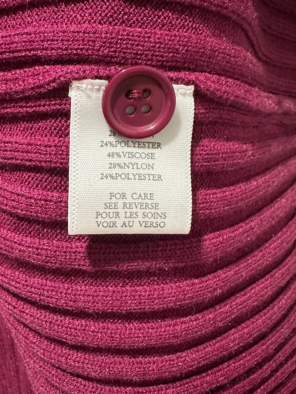 New Ronny Kobo Garner Knit Top in Fuchsia Size Medium